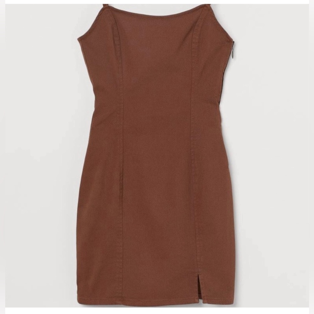 H&M Brown Denim stretch dress Size XL
